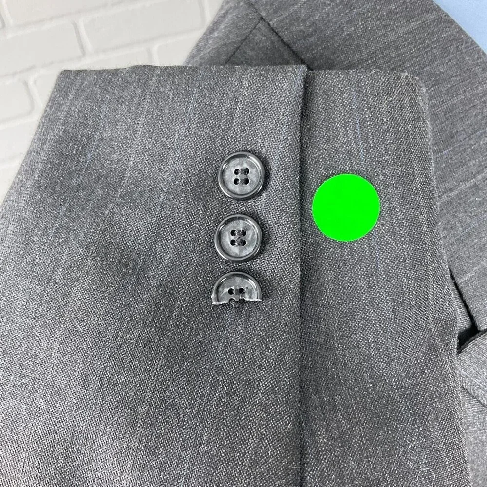 Bert Pulitzer Blazer Men‎ 44R Gray Double Breasted Classic Career Wool VTG